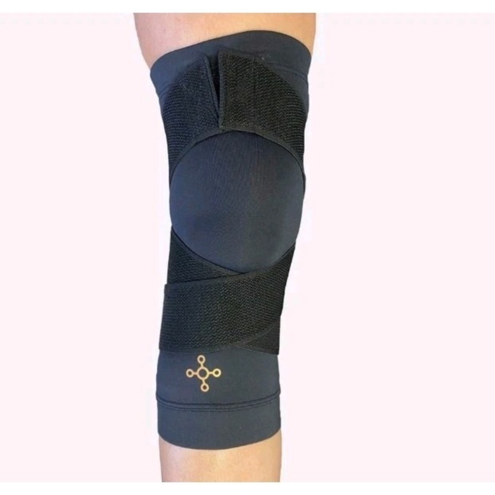 TOMMIE COPPER 2-Pack Black Compression Knee Sleeves w/ Adjustable Straps - Large - Picture 4 of 7